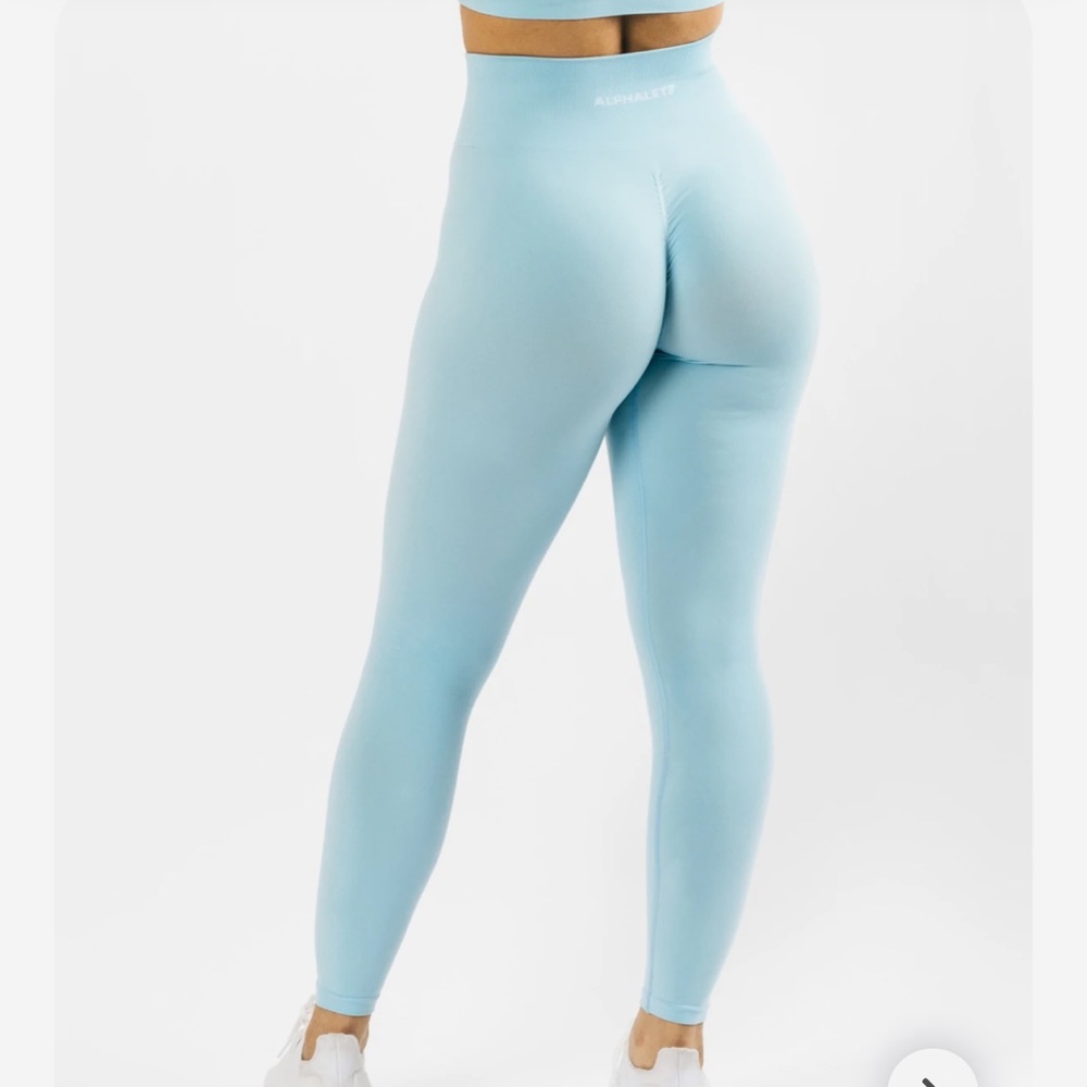 NWT Alphalete Amplify Leggings Artic Blue